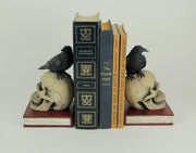 Evil Omen Raven On Skull Perch Decorative Bookend Set Image 2