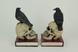 Evil Omen Raven On Skull Perch Decorative Bookend Set Image 4