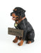 Guardian of Love - Buddy Rottweiler Welcome Statue with Reversible Sign - Adorable Canine Charm for Indoor and Outdoor