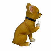 Chihuahua Dog Tabletop Statue, 6.75 Inch Rude Finger Lil Rascal Image 9