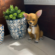 Chihuahua Dog Tabletop Statue, 6.75 Inch Rude Finger Lil Rascal Image 5