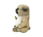 Pug Life Cheeky Middle Finger-Flipping Pug Dog Hand Painted ResinStatue - Adorable 6.75-Inch Decorative Figurine for Your