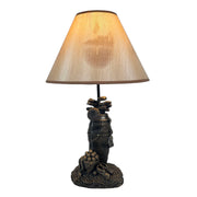 Golf Lovers Tee Time Light Golf Bag Table Lamp with Decorative Beige Shade - 20 Inches High - Stylish Golfing Decor For