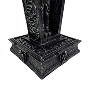 Vampire Coffin Table Lamp, 22 Inch Black Gothic Resin Image 10