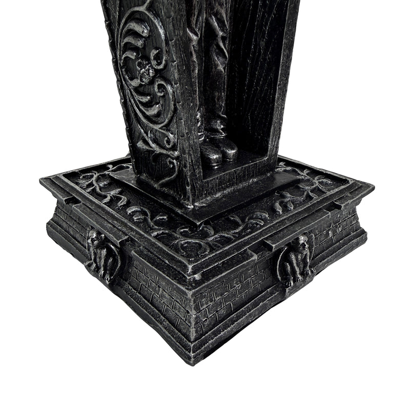 Vampire Coffin Table Lamp, 22 Inch Black Gothic Resin Image 10