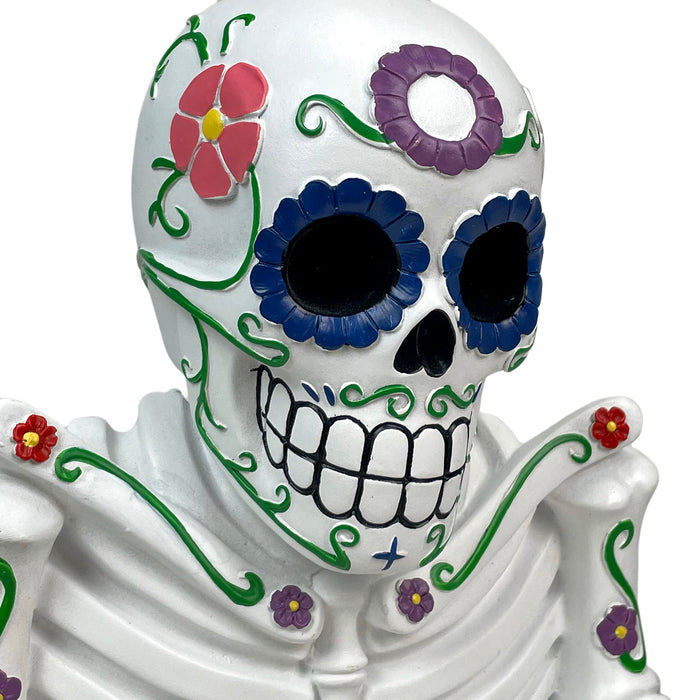 Day of the Dead Sugar Skull Toilet Paper Holder - Toilet Tissue Dispenser - Vibrant DOD Fiesta Decor for Bathroom - Easy