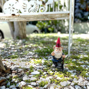 You Dig? - Grumpy Garden Gnome Digging with Shovel Flipping The Bird Middle Finger Statue for Indoor or Outdoor Home and