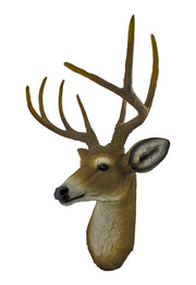 Realistic Faux 8-Point Buck Deer Head Bust Wall Mount - 23-Inch Hanging Decor Image 2