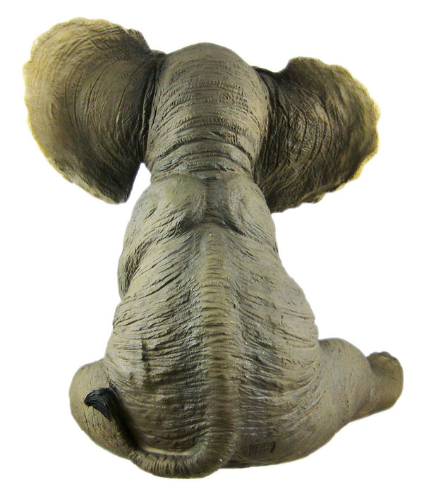 Enchanting African Elephant Statue with Lantern- Adorable Porch and Garden Decor - 13.5 Inches High - Hand-Painted Outdoor