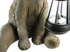 Enchanting African Elephant Statue with Lantern- Adorable Porch and Garden Decor - 13.5 Inches High - Hand-Painted Outdoor