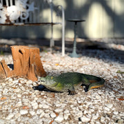Zeckos Decorative Alligator Statue for Outdoor Garden Display, Wildlife Style 21 Inch Painted Resin Sculpture, Green