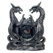 Twin Evil Dragons Antiqued Mantel Clock Image 7