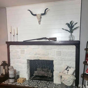 Huge 27.5-Inch Wide Long Horn Steer Skull Resin Wall Hanging for Western Themed Bedrooms and Living Rooms - Simple