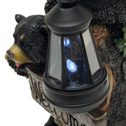 Bear Family - Image 11 - Bear Cubs Outdoor Statue, 19 Inch Climbing Tree Solar Welcome Light
