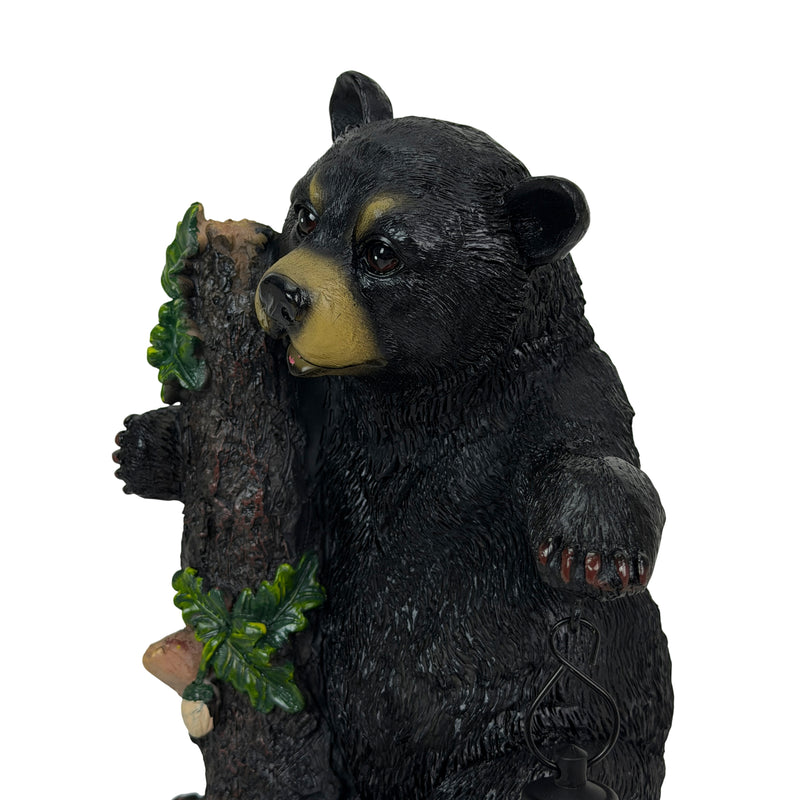 Bear Family - Image 10 - Bear Cubs Outdoor Statue, 19 Inch Climbing Tree Solar Welcome Light