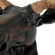 Moose Head Bust Wall Sculpture, 20 x 23 Inch Brown Painted Resin North American Moose Wall Mount for Rustic Lodge, Cabin, Man