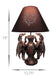 Gothic Guardians of Light Medieval Dragons Resin Table Lamp - Dark Fantasy - 19 Inches High - With Black Fabric Tribal Dragon