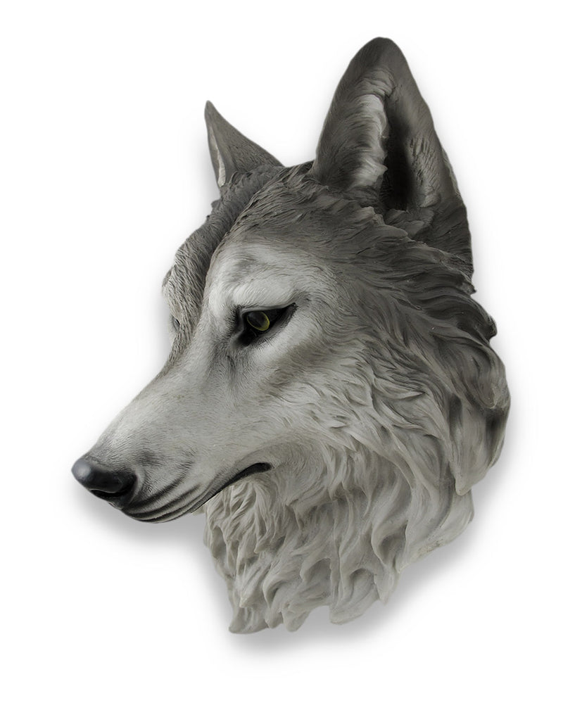 `Remus` Gray Wolf Head Mount Wall Statue Bust 16 In. Image 2