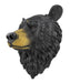 Large 16 Inch Big Black Bear Head Bust Realistic Poly-Resin Wall Hanging Statue Image 3