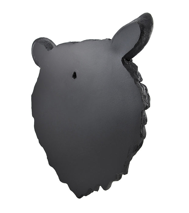 Large 16 Inch Big Black Bear Head Bust Realistic Poly-Resin Wall Hanging Statue Image 4