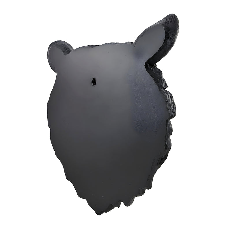 Black Bear Head Wall Sculpture, 16 Inch Realistic Bust Image 4