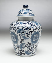 AA Importing 59726 Blue And White Ceramic Ginger Jar With Lid Image 1