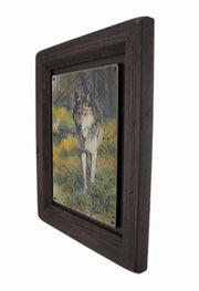 Big Sky Carvers Grey Wolf Wood Frame Wall Art Image 2