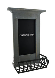Light Blue 5.7x11x18.5 Wood Wall Chalkboard Image 1