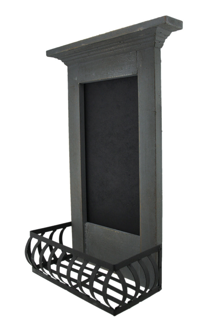 Light Blue 5.7x11x18.5 Wood Wall Chalkboard Image 2