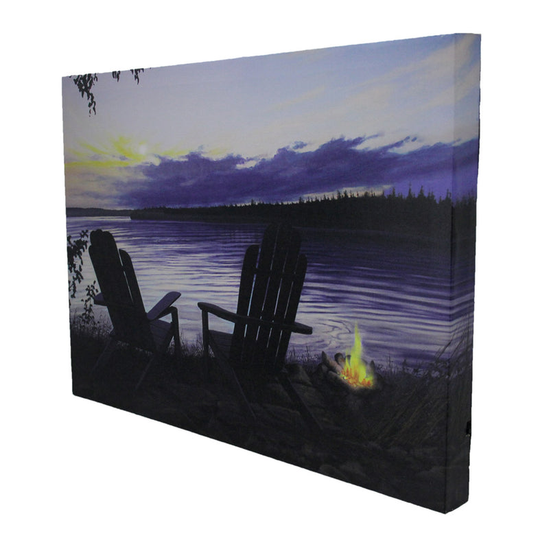 Lighted Canvas Otter Way Fish Shore by Cherie Serrano 17.75 Inches Long Image 2