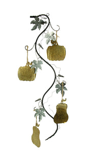 Metallic Gold Autumn Harvest Metal Art Wall Sculpture Image 1