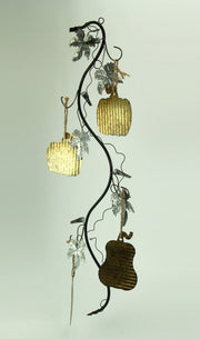Metallic Gold Autumn Harvest Metal Art Wall Sculpture Image 2