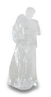 Mom Dad And Child Family Clear Acrylic Statue Image 1
