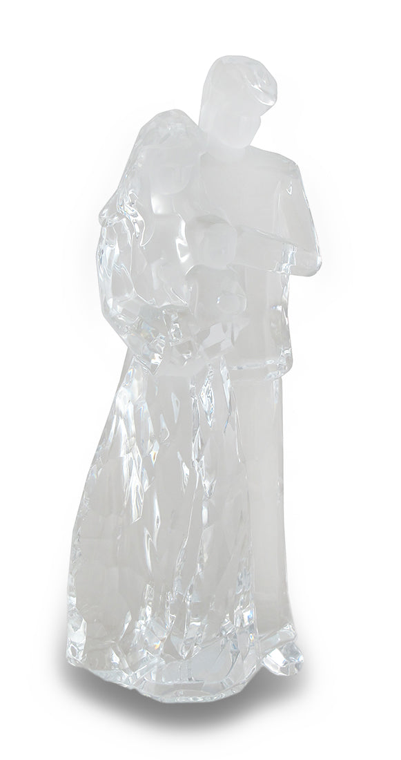 Mom Dad And Child Family Clear Acrylic Statue Image 1