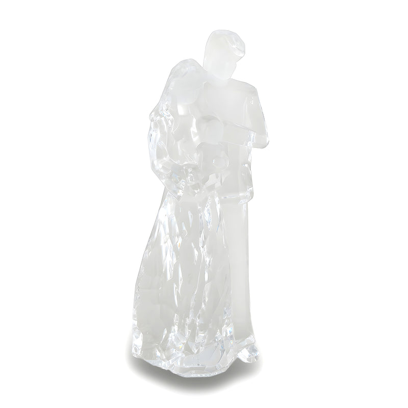 Mom Dad And Child Family Clear Acrylic Statue Image 1