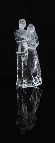 Mom Dad And Child Family Clear Acrylic Statue Image 3
