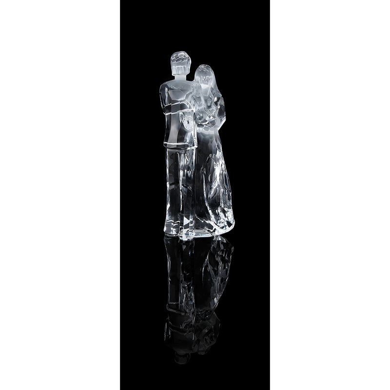 Mom Dad And Child Family Clear Acrylic Statue Image 3