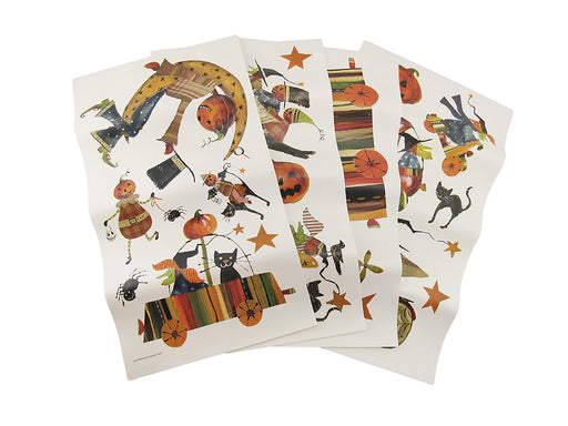 Halloween Wall Decals, Set of 23 Vintage Witch Craft Stickers Image 1