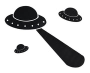 Childrens Chalkals Alien Invasion UFO Spaceship Chalkboard Kids Room Wall Decals Image 1