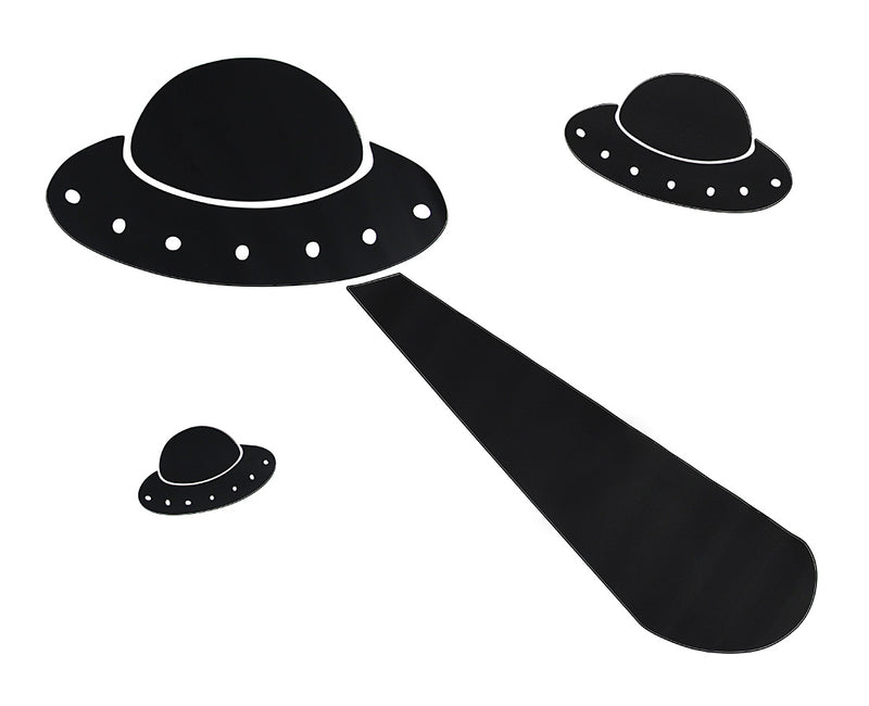 Childrens Chalkals Alien Invasion UFO Spaceship Chalkboard Kids Room Wall Decals Image 1