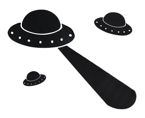 Childrens Chalkals Alien Invasion UFO Spaceship Chalkboard Kids Room Wall Decals Image 1