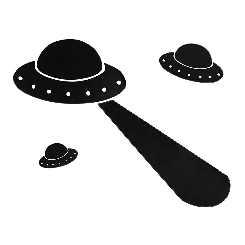 Childrens Chalkals Alien Invasion UFO Spaceship Chalkboard Kids Room Wall Decals Image 1