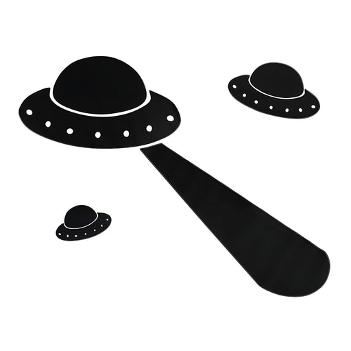 Childrens Chalkals Alien Invasion UFO Spaceship Chalkboard Kids Room Wall Decals Image 1