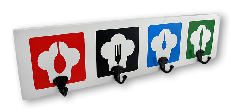 Chef Hats Four Hook Wall Plaque Image 1