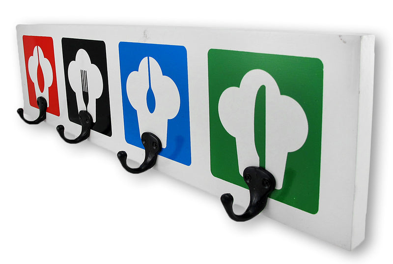 Chef Hats Four Hook Wall Plaque Image 2