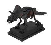 Antique Bronze Finish Mounted Triceratops Skeleton Statue Image 2