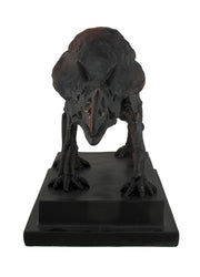 Antique Bronze Finish Mounted Triceratops Skeleton Statue Image 3