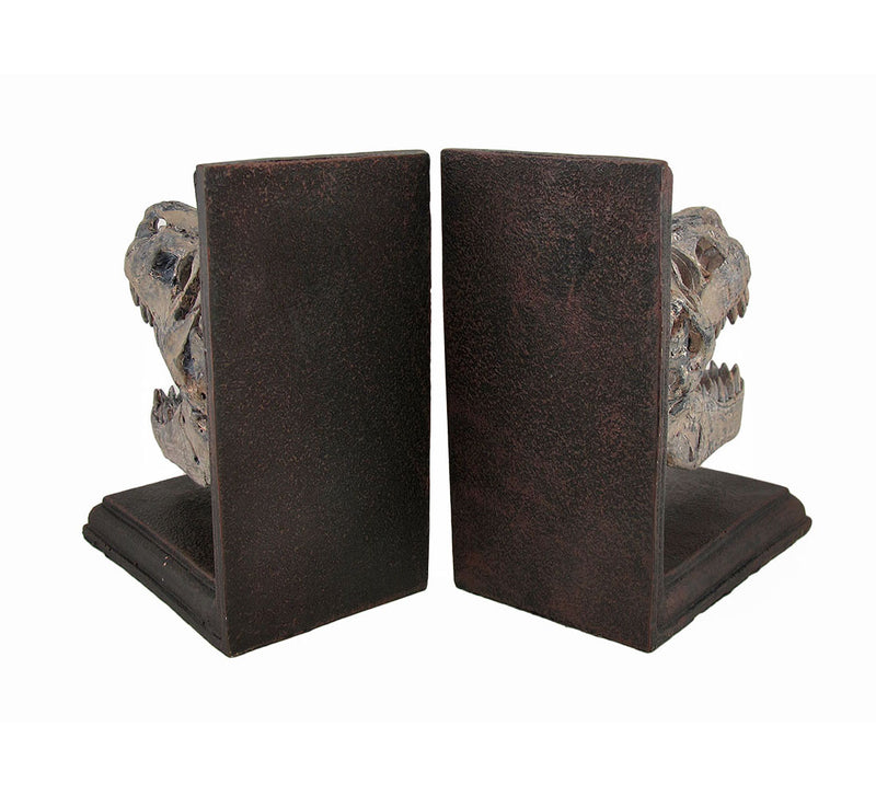 Set of 2 Tyrannosaurus Rex T-Rex Skull Bookends Image 3