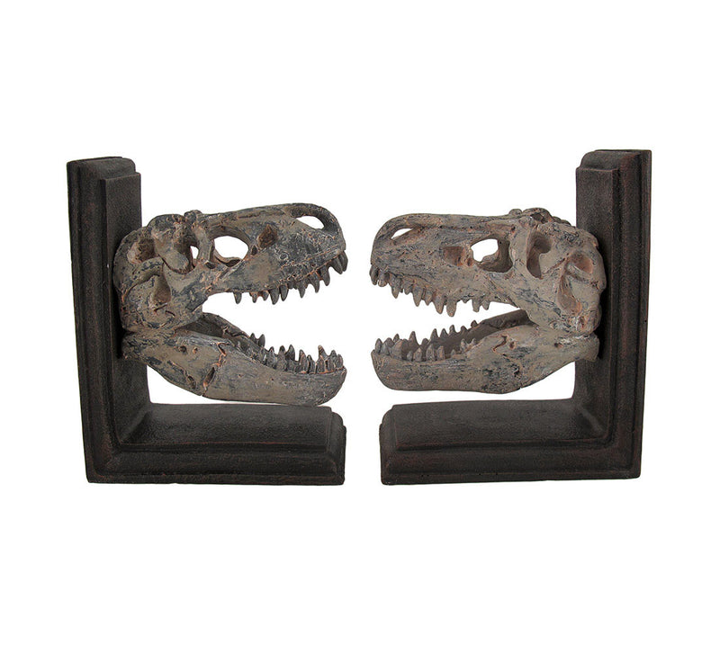 Set of 2 Tyrannosaurus Rex T-Rex Skull Bookends Image 4