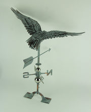 Verdigris Patina Metal Flying Eagle Weather Vane with Roof Mount Image 3